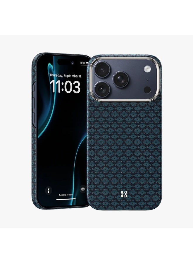 بينكس جراب Benks Armorgrid المميز لهاتف iPhone 17 Pro Max، متوافق مع زر التحكم بالكاميرا، ومتوافق مع MagSafe، جراب حماية عسكري مصنوع من ألياف كيفلر من دوبونت - Image 1